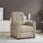 vidaXL világosszürke mikroszálas felállást segítő dönthető fotel