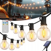 Led Fényfüzér Kerti Lámpa 10m 12X Kültéri Kerti Izzók