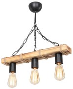 Fekete-natúr színű mennyezeti lámpa 10.5x48.5 cm – Squid Lighting