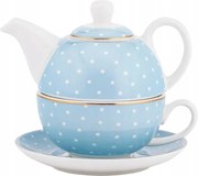 Kancsó Csésze Kávé Tea Szett Ajándék Kék Teáskanna