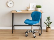 Dolgozószobai szett íróasztal TAYLOR SONOMA 100x50 cm + irodai szék AVOLA VELVET királykék