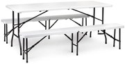 Catering készlet asztal + 2 pad 180cm White