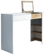 Tükörasztal Elis, fehér/sonoma tölgy