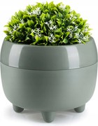 Kerek kaspó zöld Modern lábakon szürke-zöld 23xh18 cm