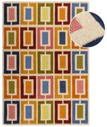 Kézi szövésű gyapjú szőnyeg 160x230 cm Retro Blocks – Flair Rugs