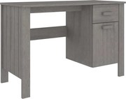 vidaXL HAMAR világosszürke tömör fenyőfa íróasztal 113 x 50 x 75 cm