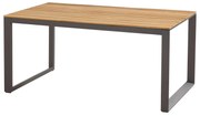 Heritage Teak antracitszürke étkezőasztal 160 cm
