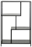 Fekete könyvespolc 77x114 cm Seaford – Actona