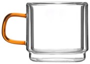 Amber 2 db-os duplafalú bögre szett, 80 ml - Vialli Design