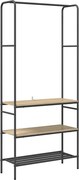 vidaXL Ruhafogó polcokkal Sonoma tölgy 77 x 30 x 171 cm Faanyag