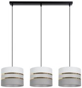 Csillár zsinóron CORAL 3xE27/60W/230V fehér/szürke