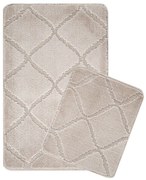 Világosbarna fürdőszobai kilépő szett 2 db-os 50x80 cm Cizgili – Foutastic