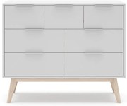 Fehér alacsony komód 120x83 cm Campus – Marckeric