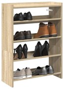 sonoma tölgy színű szerelt fa cipőtartó 60x25x81 cm