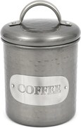 Coffee Fém Kávétartó Ezüst Szürke 12cm Konyhai Zárható