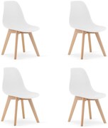 4 db-os KITO fehér étkezőszék készlet