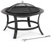 Fieldmann - Hordozható tábortűzgyűrű ráccsal á. 74 cm