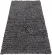 Flokati Szőnyeg szürke 170x240cm 100% Gyapjú #FLO066