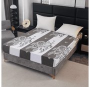 TIRSO mikroplüss lepedő 90x200 cm szürke-fehér