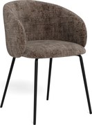 MAZZONI EXPORT CLARA Tompa Barna (Juto 24 szövet)/fekete lábak - MODERN KÁRPITOZOTT KAGYLÓSZÉK LOFT STÍLUSÚ NAPPALIBA/ÉTKEZŐBE/IRODÁBA