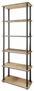 Rect Oak polc, 6 polc
