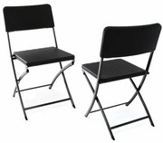 GARTHEN Kerti összecsukható szék 2 db fekete