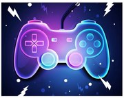 Gamer Neon polár takaró 100x140cm