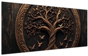 Kép – Fából készült életfa (120x50 cm)