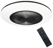 LED Dimmelhető mennyezeti lámpa ventilátorral ARIA LED/38W/230V fekete/fehér + távirányító