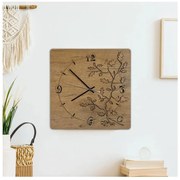 Li-Go 5499/DUB2 - Falióra 1xAA 40x40 cm tölgy