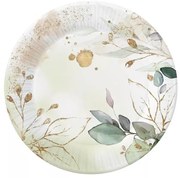 Levél Feelings papírtányér 6 db-os 18 cm