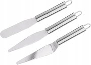 3 Db-os Spatula Készlet Krém Spatula Massza Acél Torta Dekoráció