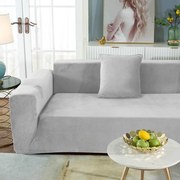 Klasszikus Fotel Huzat (bársonyos, világosszürke)