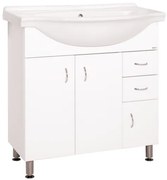 Keramia Pro fürdőszobaszekrény mosdóval 80x50 cm fehér PRO80DV