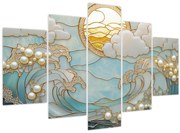 Kép - 3D gyöngyök az óceánban (150x105 cm)