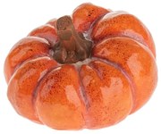 Őszi kerámia tök, 10 x 7 cm, narancssárga