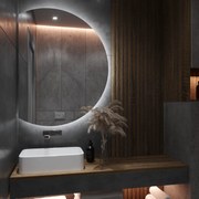 Kerek tükör LED világítással E6