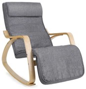 SongmicsHome SWING hintaszék, teherbírás 150kg, 67x115x91cm, szürke