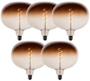 5 darabos E27 dimmelhető LED izzókészlet G220 barna 4,9W 130 lm 1800K