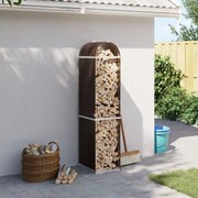 barna horganyzott acél rönktartó 40x45x170 cm