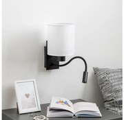 Brilagi - LED Fali lámpa NUBILA 1xE27/25W/230V + LED/3W fekete/fehér