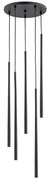 Csillár zsinóron CARMEN 5xG9/40W/230V á. 30 cm fekete
