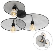 Design fali lámpa fekete hálóval 3-lámpás - Jane