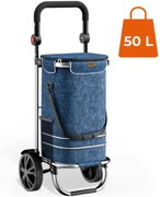 Monzana EASY bevásárlótáska kerekekkel, 50l, kék