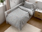 Bölcső ágyneműhuzat szett lepedővel PINTURA, szürke