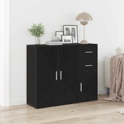 fekete tölgyfa tálalószekrény 91 x 29,5 x 75 cm