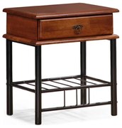 Éjjeliszekrény FIONA 55x48 cm barna/fekete