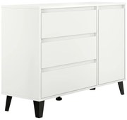 BOGAN 1D3S komód, fehér