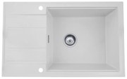 Gamma Modern 8010, 1 rekeszes gránit mosogató 800x500x210 mm, fehér, GMA-ZM-8010-WH