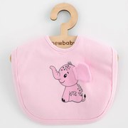 Gyermek pamut előke New Baby Happy Elephant pink